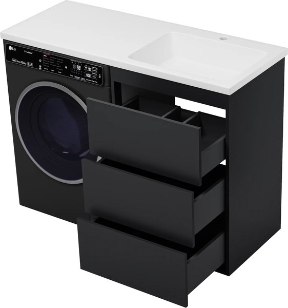 Тумба с умывальником Brevita Grafit 60 / GRA-01060-013Я+5217120