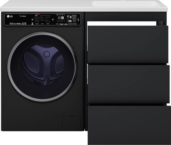 Тумба с умывальником Brevita Grafit 60 / GRA-01060-013Я+5217120