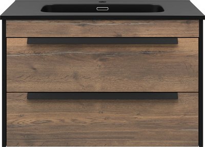 Тумба с умывальником Brevita Monsour 80 / MON-09080-0102Я+9080MMB