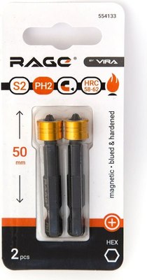 Набор бит Vira Rage S2 PH2x50мм / 554133