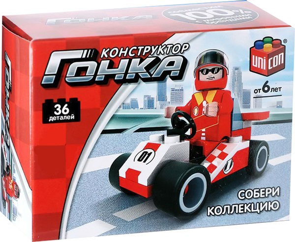 Конструктор Unicon Гонка. Белый болид 26101 / 5164175 - фото