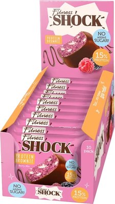 Набор протеинового печенья FitnesShock Брауни Ягодный Микс