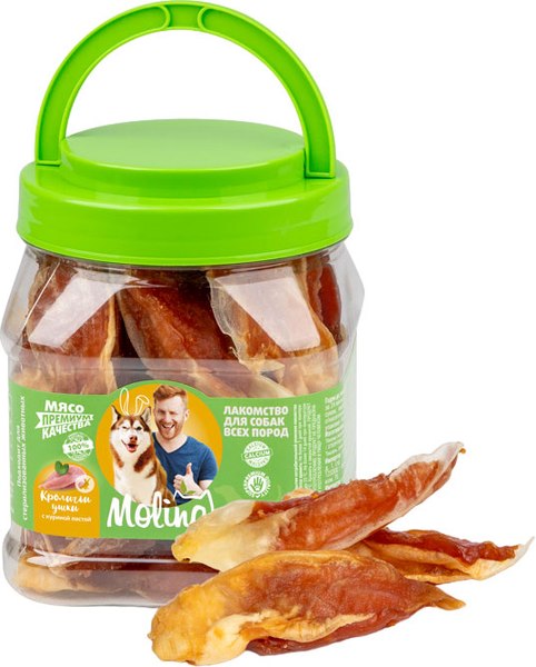 Лакомство для собак Molina Кроличьи ушки с куриной пастой