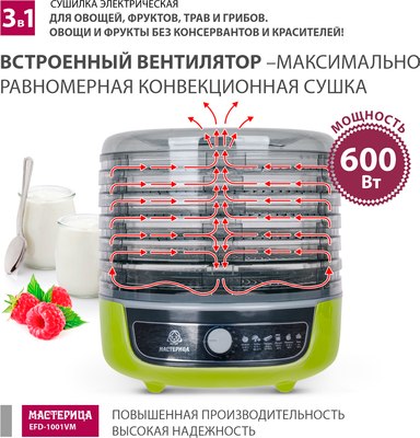 Сушилка для овощей и фруктов Мастерица EFD-1001VM
