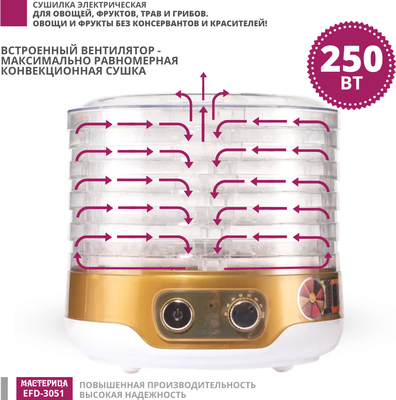 Сушилка для овощей и фруктов Мастерица EFD-3051