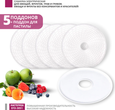 Сушилка для овощей и фруктов Мастерица EFD-3051
