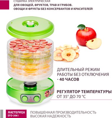 Сушилка для овощей и фруктов Мастерица EFD-3061
