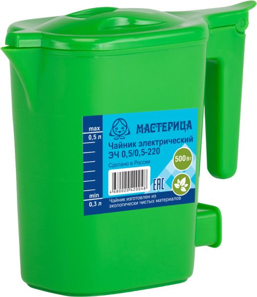 Электрочайник Мастерица ЭЧ 0.5/0.5-220З (зеленый) - фото