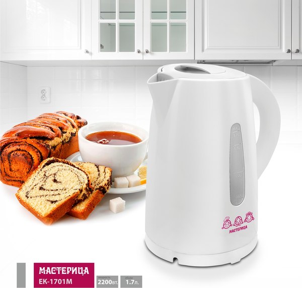 Электрочайник Мастерица ЕК-1701M (белый)