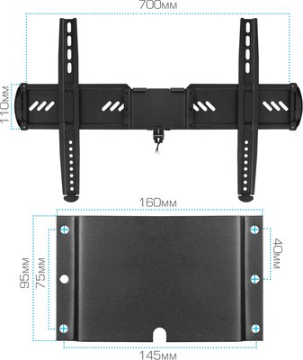 Кронштейн для телевизора Kromax Ultra Slim-100