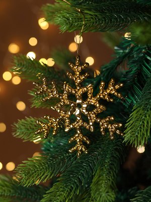 Елочная игрушка Miland Золотистая снежинка / НУ-3388