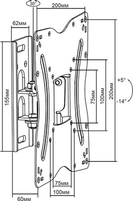 Кронштейн для телевизора Baff KS 13-43