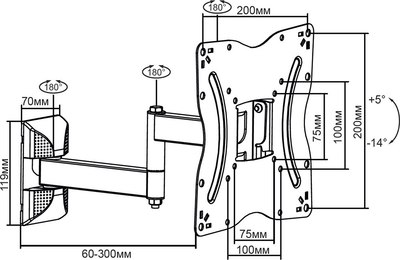 Кронштейн для телевизора Baff KPS 13-43