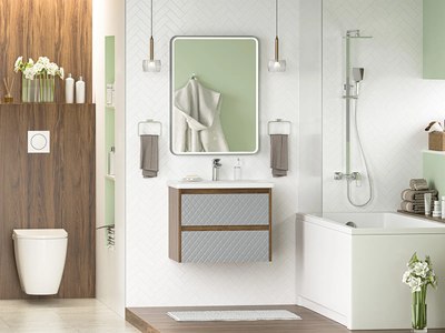 Тумба с умывальником Misty Chester 65 / CHE-09065-49502Я+13065-KL