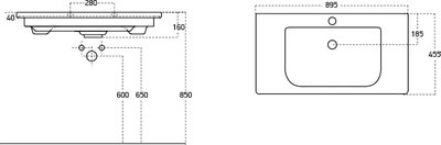Тумба с умывальником Brevita Chester 90 / CHE-09090-49502Я+13090-KL