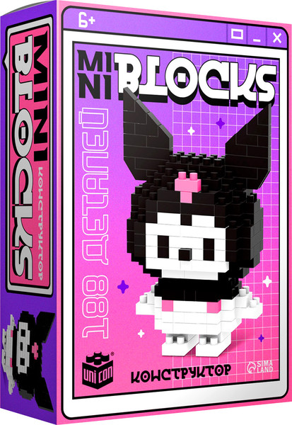 Микроконструктор Unicon Mini Blocks. Темный кролик 1308-16 / 10620376 - фото