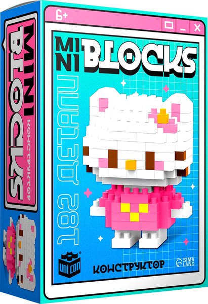 Микроконструктор Unicon Mini Blocks. Котик 1308-17 / 10620377 - фото