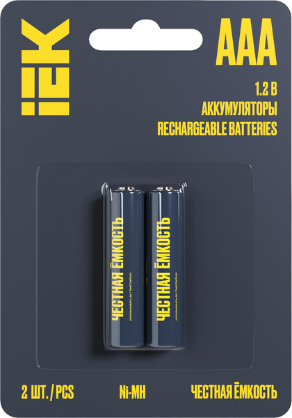 Комплект аккумуляторов IEK Green Ni-MH AAA 1100мАч / AAK-NIMH-03-1100-L02 - фото