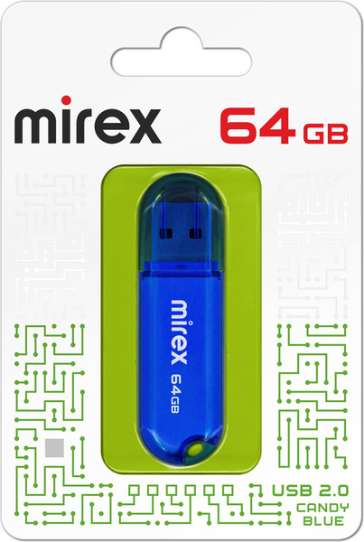 USB flash накопитель Mirex Candy Blue 64GB / 13600-FMUCBU64