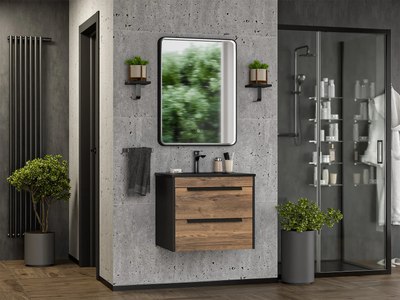 Тумба с умывальником Misty Monsour 60 / MON-09060-0102Я+9060MMB