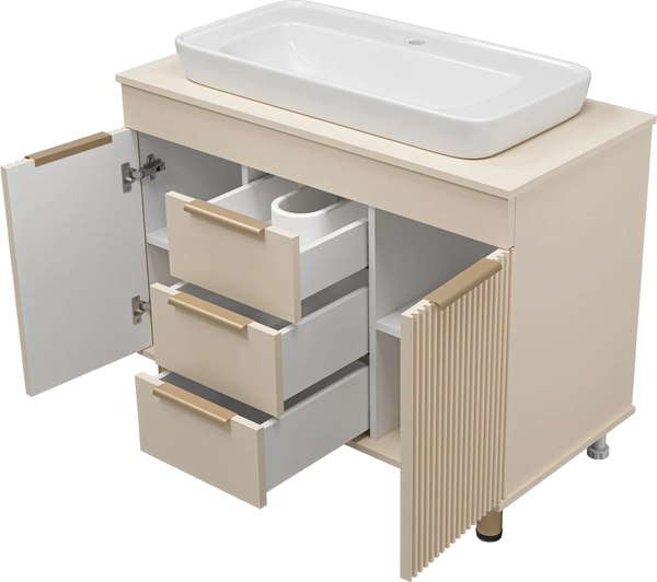 Тумба с умывальником Brevita Enfida 100 / ENF-06100-0343Я+0117