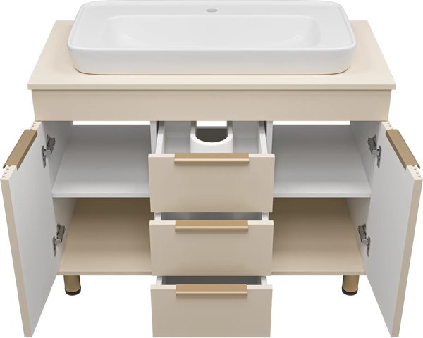 Тумба с умывальником Brevita Enfida 100 / ENF-06100-0343Я+0117