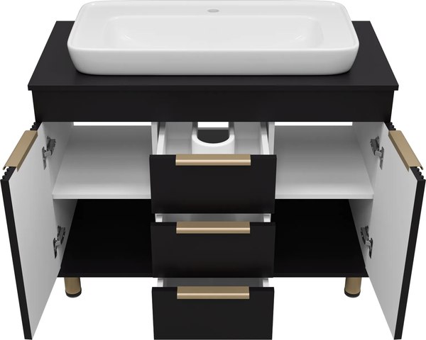 Тумба с умывальником Brevita Enfida 100 / ENF-06100-0243Я+0117