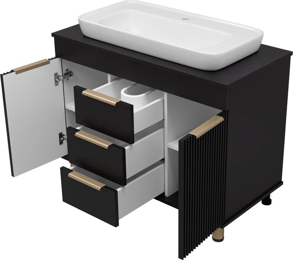 Тумба с умывальником Brevita Enfida 100 / ENF-06100-0243Я+0117