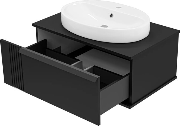 Тумба с умывальником Brevita Savoy 80 / SAV-09080-0301Я+0116