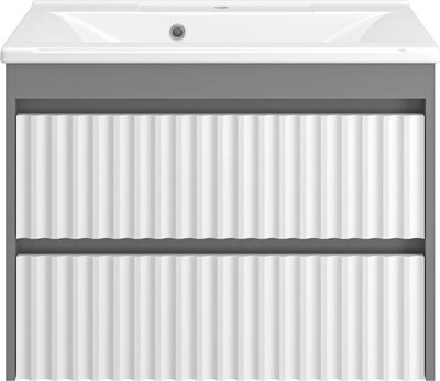 Тумба с умывальником Misty Balaton 75 / BAL-06075-01-012Я+5002750 - фото