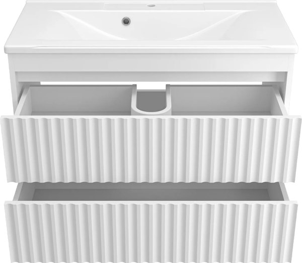 Тумба с умывальником Brevita Balaton 90 / BAL-06090-01-01П2Я+5224900