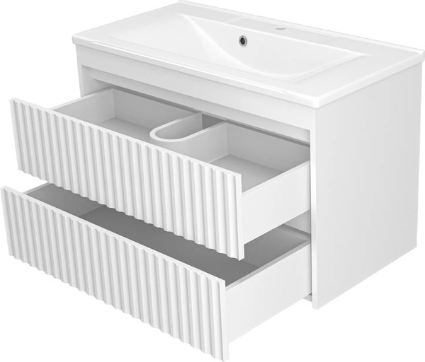 Тумба с умывальником Brevita Balaton 90 / BAL-06090-01-01П2Я+5224900