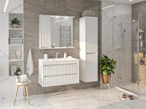 Тумба с умывальником Brevita Balaton 90 / BAL-06090-01-01П2Я+5224900