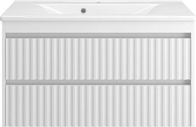 Тумба с умывальником Brevita Balaton 100 / BAL-06100-01-01П2Я+5004100 - фото