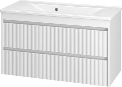 Тумба с умывальником Brevita Balaton 100 / BAL-06100-01-01П2Я+5004100