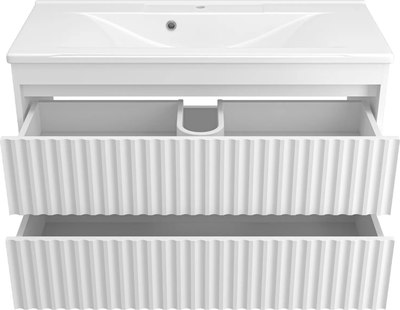 Тумба с умывальником Brevita Balaton 100 / BAL-06100-01-01П2Я+5004100