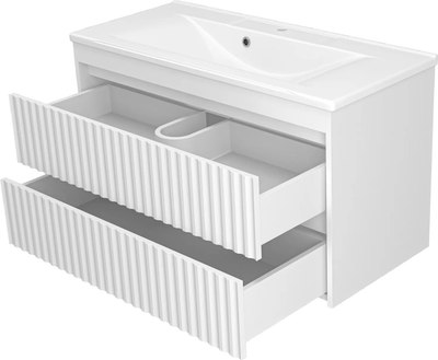 Тумба с умывальником Brevita Balaton 100 / BAL-06100-01-01П2Я+5004100