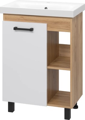 Тумба с умывальником Misty Крафт 60 / П-Кра-07060-011+UM-MOD60SL/1 - фото