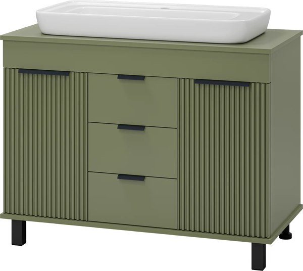 Тумба с умывальником Brevita Enfida 100 / ENF-06100-0843Я+0117 - фото