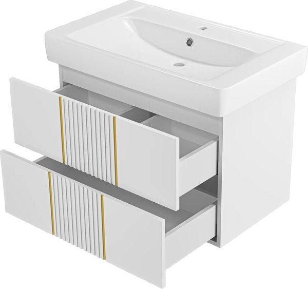 Тумба с умывальником Brevita Vega 80 / VEG-09080-0102Я+192185