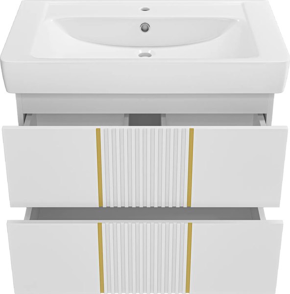 Тумба с умывальником Brevita Vega 80 / VEG-09080-0102Я+192185