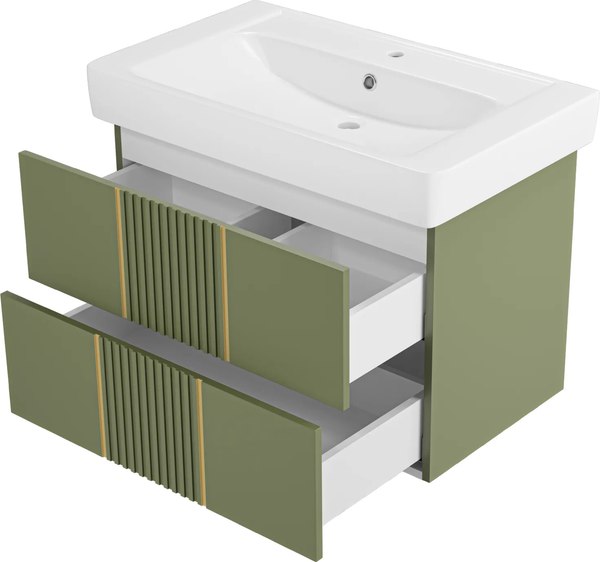 Тумба с умывальником Brevita Vega 80 / VEG-09080-0802Я+192185