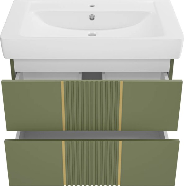 Тумба с умывальником Brevita Vega 80 / VEG-09080-0802Я+192185