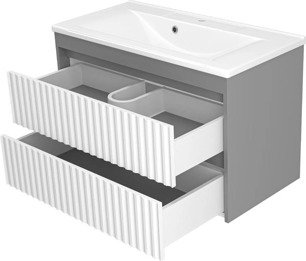 Тумба с умывальником Brevita Balaton 90 / BAL-06090-01-012Я+5224900