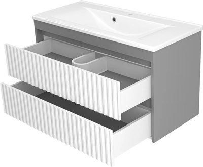 Тумба с умывальником Misty Balaton 100 / BAL-06100-01-012Я+5004100