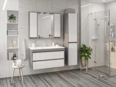 Тумба с умывальником Misty Balaton 100 / BAL-06100-01-012Я+5004100