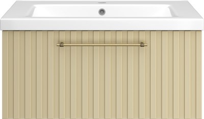 Тумба с умывальником Brevita Alicante 80 / ALI-09080-4601Я+2050021400110 - фото