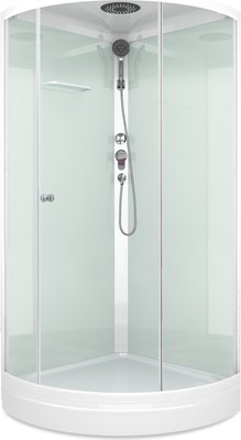Душевая кабина Domani-Spa Simple 99 / DS01Sm99LWCl00 (белый/прозрачное стекло) - фото