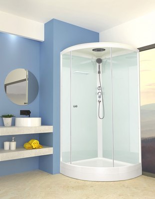 Душевая кабина Domani-Spa Simple 99 / DS01Sm99LWCl00 (белый/прозрачное стекло)