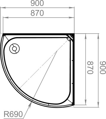 Душевая кабина Domani-Spa Simple 99 / DS01Sm99LWCl00 (белый/прозрачное стекло)